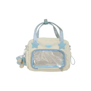 S.REPHEN Polyester-Cotton Blend Crossbody Bag Shoulder Bag Regular Women's White