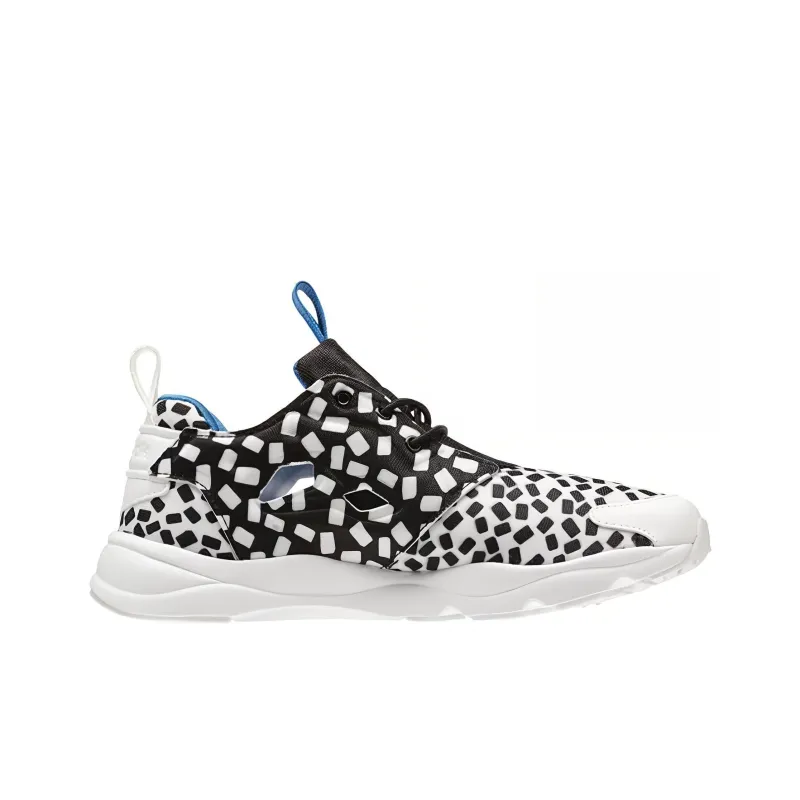 Reebok Furylite Anti Slip Wear Resistant Low Top Casual Running Shoes Women's White Black Blue-1