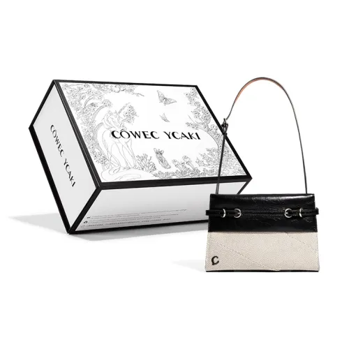 COWEC YCAKI Crossbody Bags Off-White With Black Accents