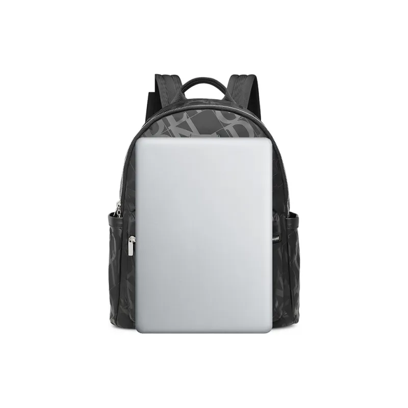 GOLDLION Fabric With Cow Leather Backpack Tubas Men's Black-4