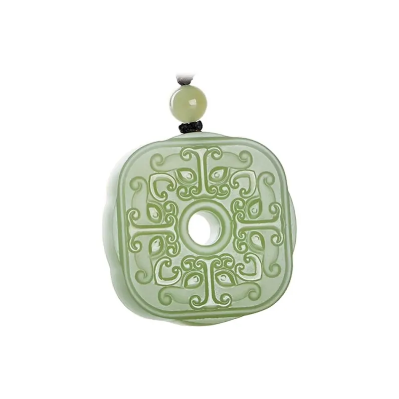 GOLDFISH ALLEY Hetian Jade Pendants Pale Greenish White Jade Unisex-0