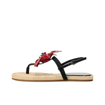 ZARA Strap Sandals 1.5cm Women's Red