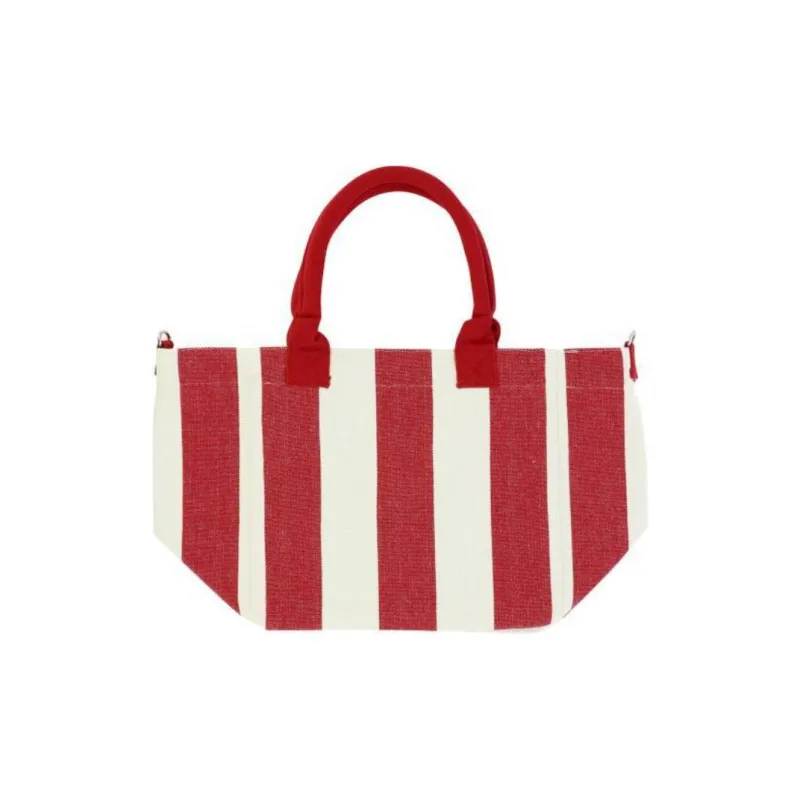 GANNI Barbados Striped Small Shopper Bag-3