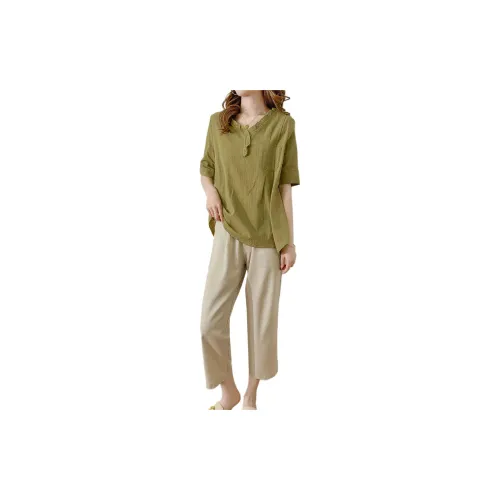 Yi Mengyuan Casual Suits Women's Green