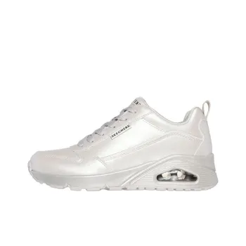 Skechers Uno Anti-Slip Wear-Resistant Low-Top Casual Shoes Women's Silver