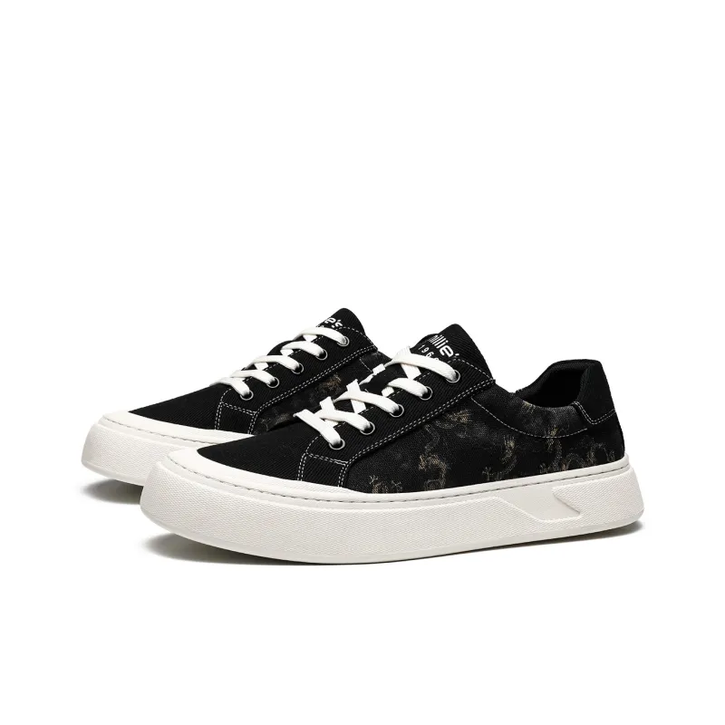 Millies Canvas Shoes Men Low Top Black-6
