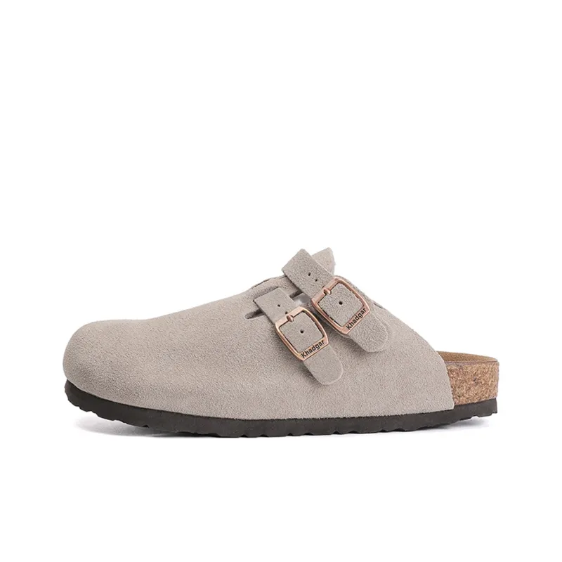 Khadgar Mules Slip on Shoes With Partial Coverage, Reversible, Birkenstock, Cork Soft Sole Closed Toe Slippers Unisex-0