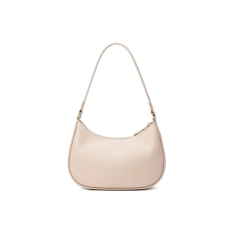 Ancient Yi Xi Cow Leather Chinese Fashion Trend Minimalist Style Shoulder Bag Women's Light Cherry Blossom Pink-2