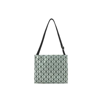 ISSEY MIYAKE Row Metallic Polyvinyl Chloride Resin Shoulder Bag Women's Gray Green