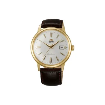 ORIENT Automatic Mechanical Movement Genuine Leather Strap Watch 40mm Men's Watches White Dial