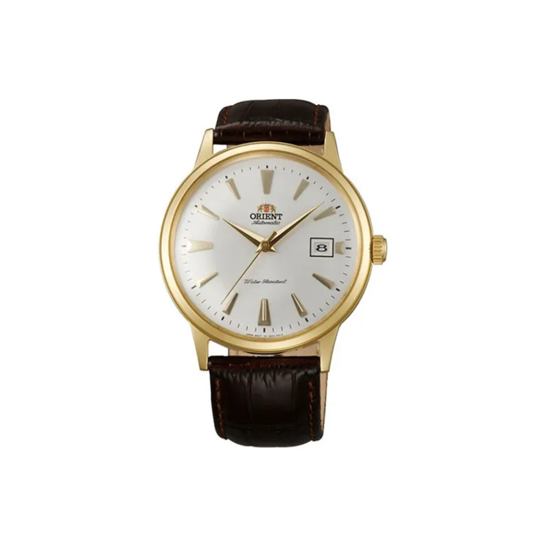 ORIENT Automatic Mechanical Movement Genuine Leather Strap Watch 40mm Men's Watches White Dial-0