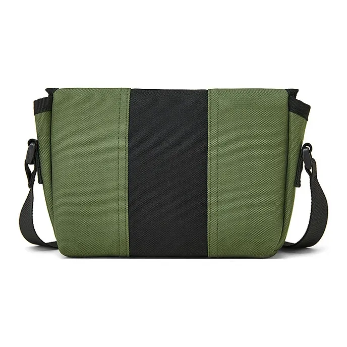 BOSTANTEN Oxford Crossbody Bag Unisex Black/Light Gray/Black & Green-8