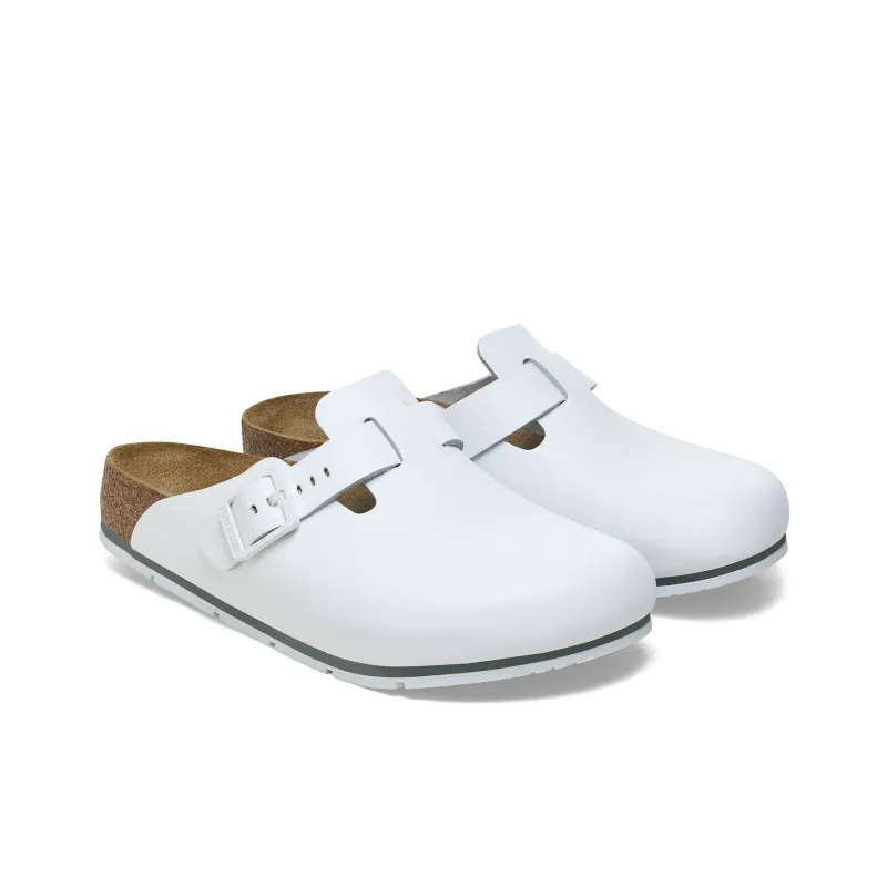 Birkenstock Boston Series Abrasion Resistant Slip Resistant Closed Toe Slippers Unisex White Narrow-3