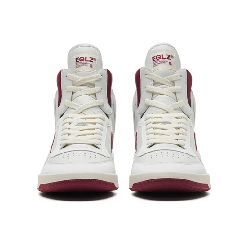 EQLZ EQUALIZER 1970 Lightweight High Top Vintage Basketball Shoes Unisex Campus Red-4