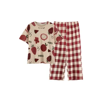 FENTENGCARE Pajama Set Women's Apricot