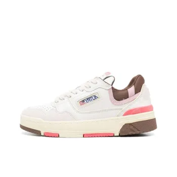 AUTRY Clc Low Top Skateboard Shoes Women's White Pink Brown