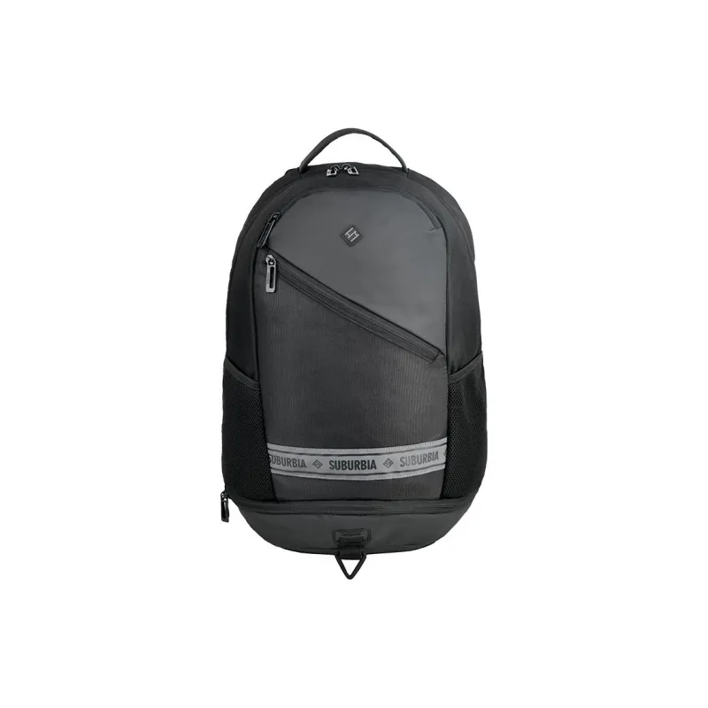 SUBURBIA Polyester Backpack Large Size Unisex Black-0