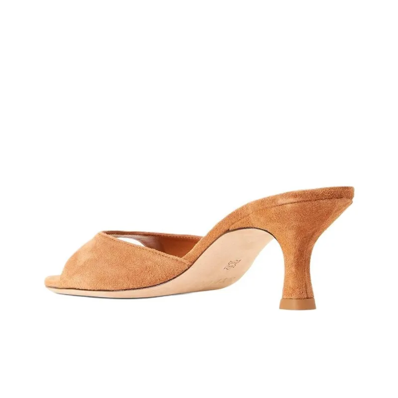 Staud Slide Slippers 5.5cm Women's Brown-3