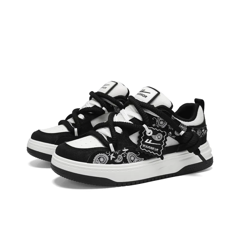 Warrior Height Increasing Support Abrasion Resistant Lightweight Breathable Low Top Skateboard Shoes Unisex-6