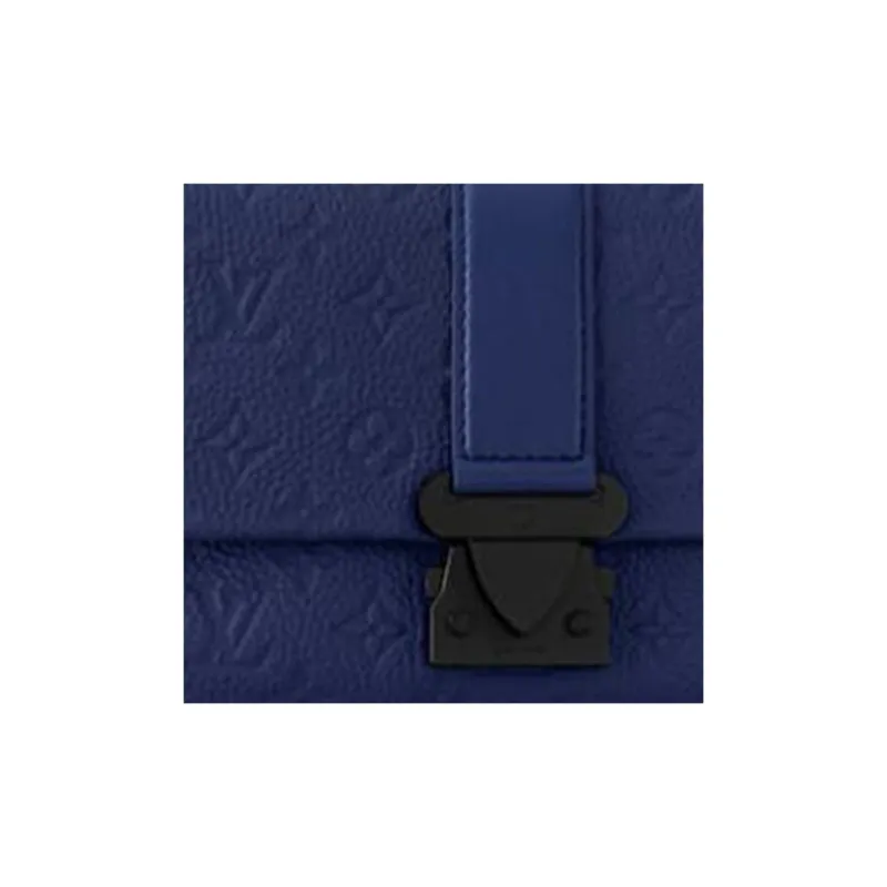 LOUIS VUITTON S-CAPE Embossed Cow Leather Shoulder Bag Crossbody Bag Men's Marine Blue-3