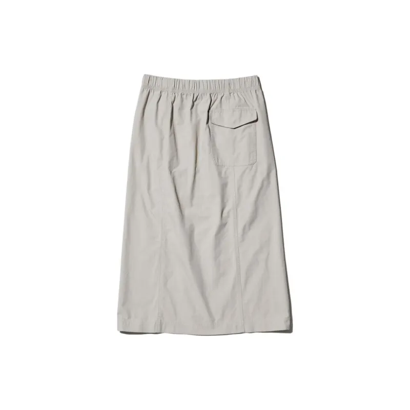 UNIQLO Casual Long Skirt Women's Light Gray-1