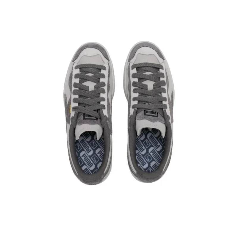 PUMA Suede Trippy Durable Breathable Low Top Casual Shoes Unisex Gray Black-2