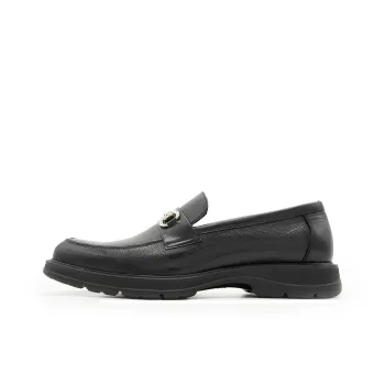 Satchi Casual Leather Slip on Shoes Men's Black