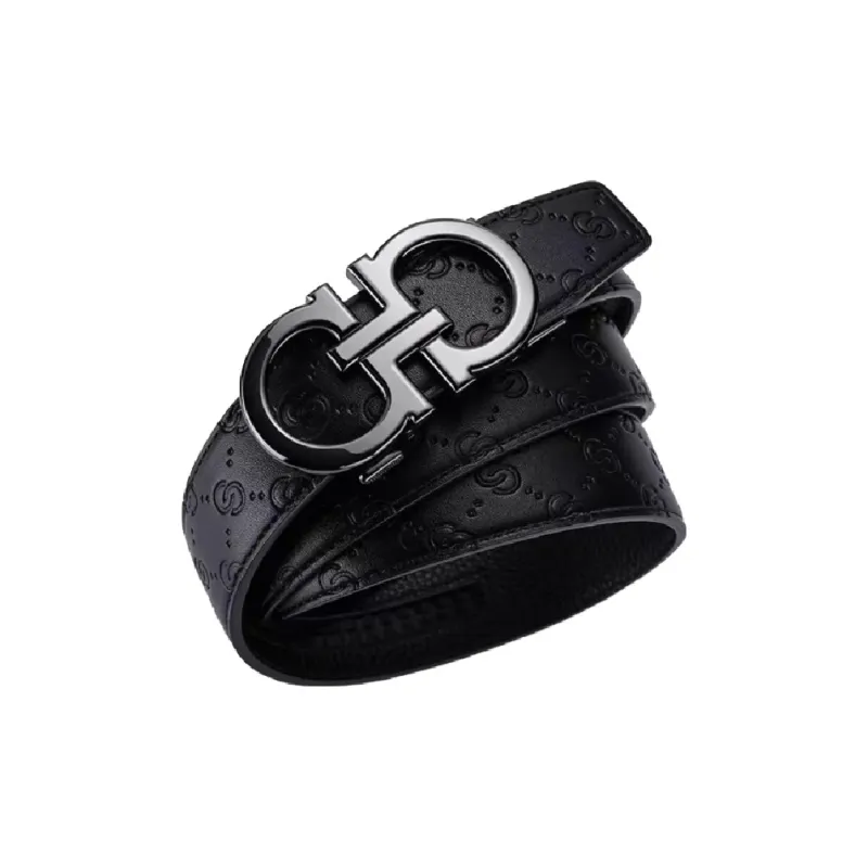 AUGTARLION Fashion Versatile Double G Lightweight Luxury Business Automatic Buckle Leather Belts Men's Width  3.5cm-4