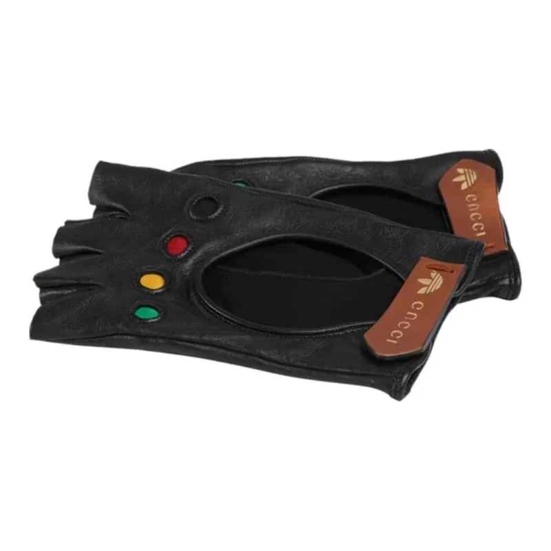 GUCCI X Adidas Fingerless Leather Gloves-1
