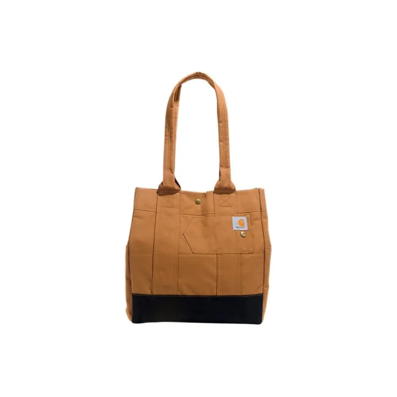 Carhartt Polyester Tote Bag Shopping Bag Handbag Unisex Brown & Black-0