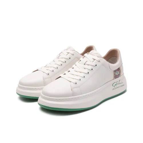 Satchi Skateboard Shoes Men Low-Top White