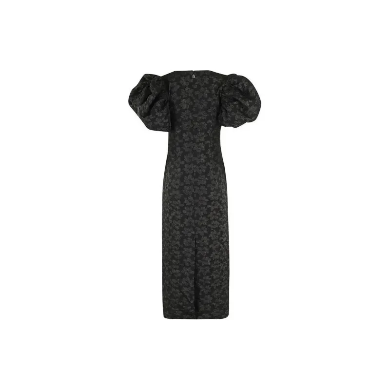 Rotate 3D Floral jacquard Midi Dress-1