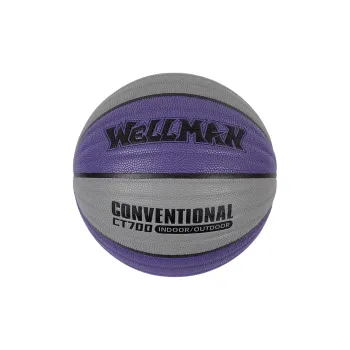 WELLman PU Basketball Silver Gray/Blue Purple Size 7 Training Unisex