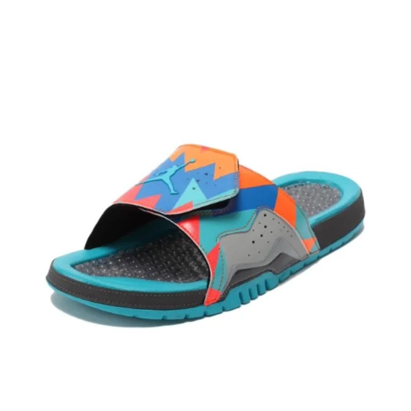 JORDAN Hydro 7 Retro Slide 'Dark Grey Blue Turquoise'-0