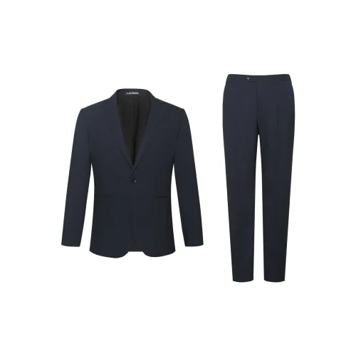 LESS IS MORE Business Suits Men Navy Blue