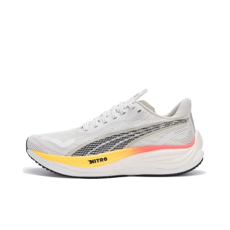 PUMA Velocity Nitro 3 Low Top Running Shoes Women's Gray White-0