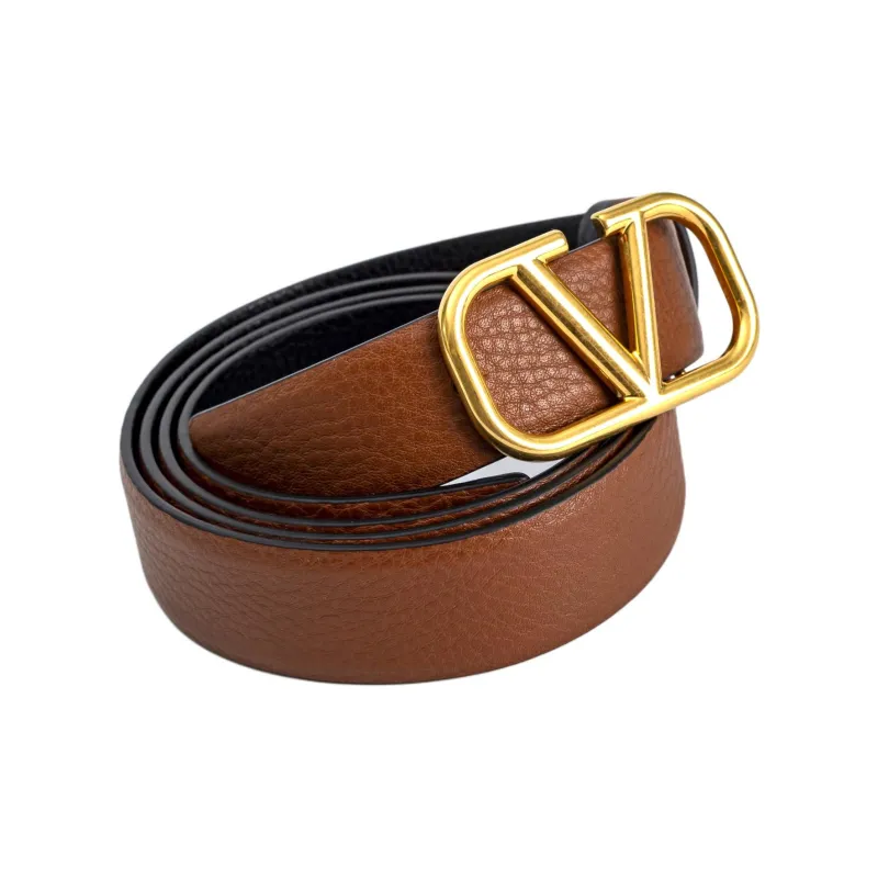 Valentino Cow Leather Belts Men's Brown -1