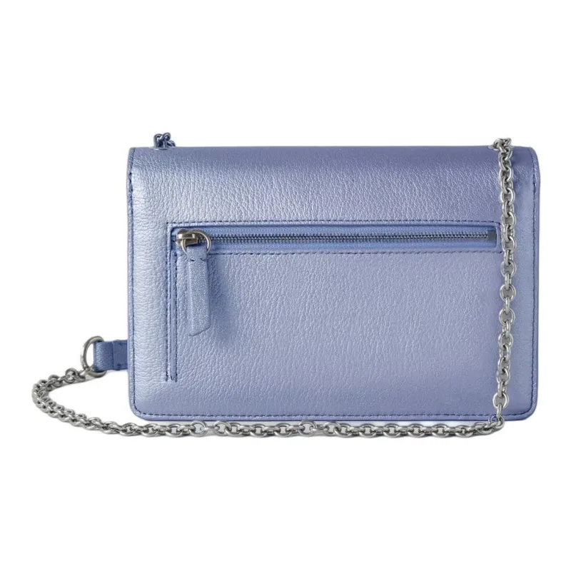 Mulberry Darley Two Tone Metallic Goatskin Handheld Crossbody Bag Shoulder Bag Women's Light Lilac Purple-2