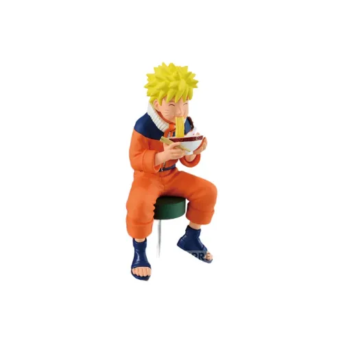 BANPRESTO Bandai Glass Factory, Naruto Uzumaki, Enjoying Ramen With Precious Moments Bonus Gifts