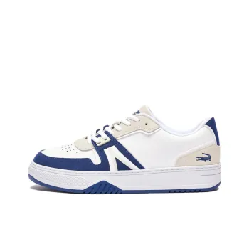 LACOSTE L001 Low-Top Skateboard Shoes Men's White Beige Blue