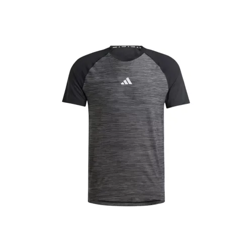 Adidas Gym T-Shirts Men Black Mixed Color