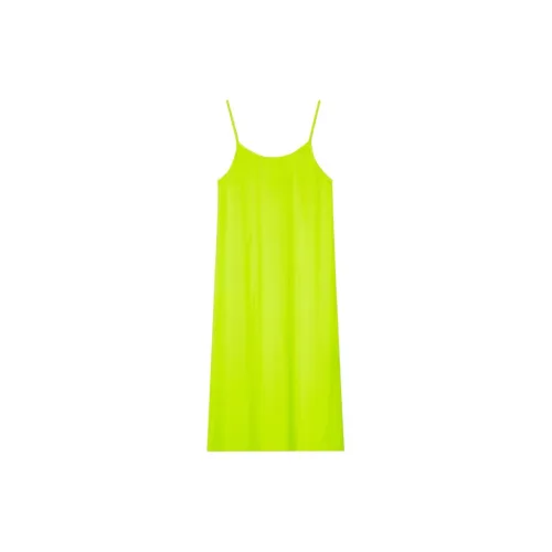 AMERICAN VINTAGE A.M Slip Dresses Women's Neon Yellow