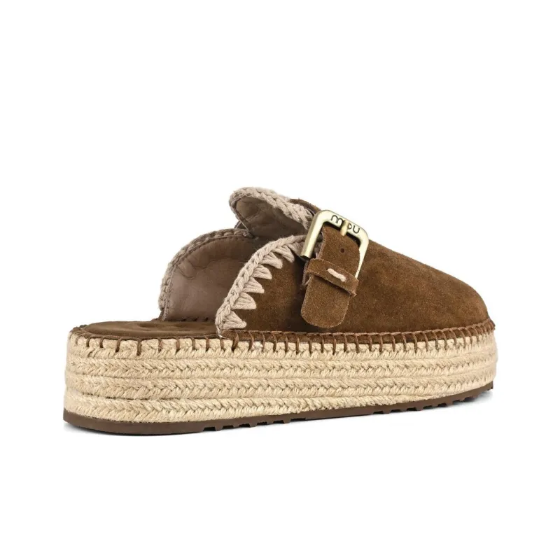 MOU Closed Toe Slippers Women's Brown-3