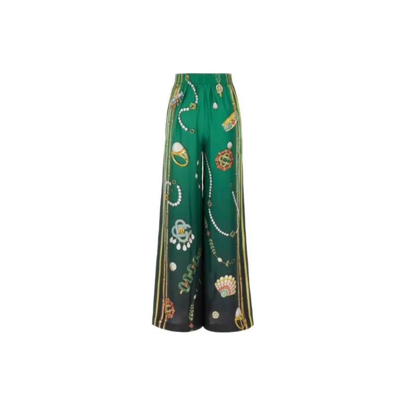 CASABLANCA La Boite A Bijoux Satin Trousers-1