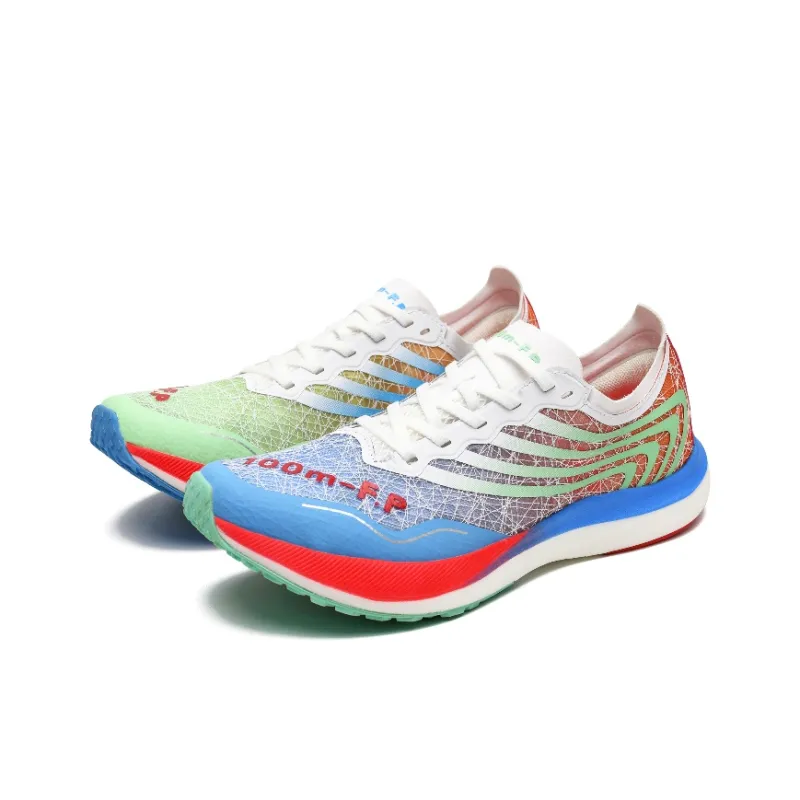 100m F.P Hurricane 3.0 Pro Running Shoes Unisex Low Top White/Red/Light Green/Light Blue-0