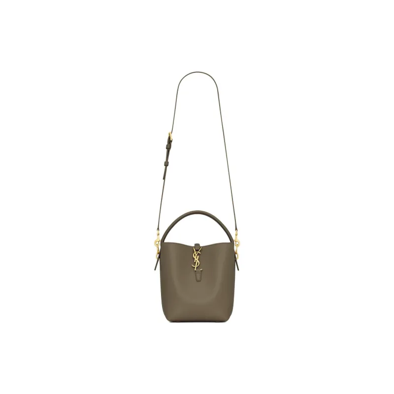 SAINT LAURENT Leather One Shoulder Handbag Trumpets Women's Dark Musk-1
