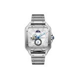 Silver Case White Dial Silver Steel Band