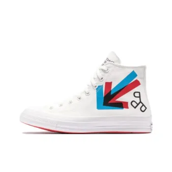Patta X Experimental Jetset x Converse Chuck 70 Anti-Slip Wear-Resistant High-Top Canvas Shoes Women's White