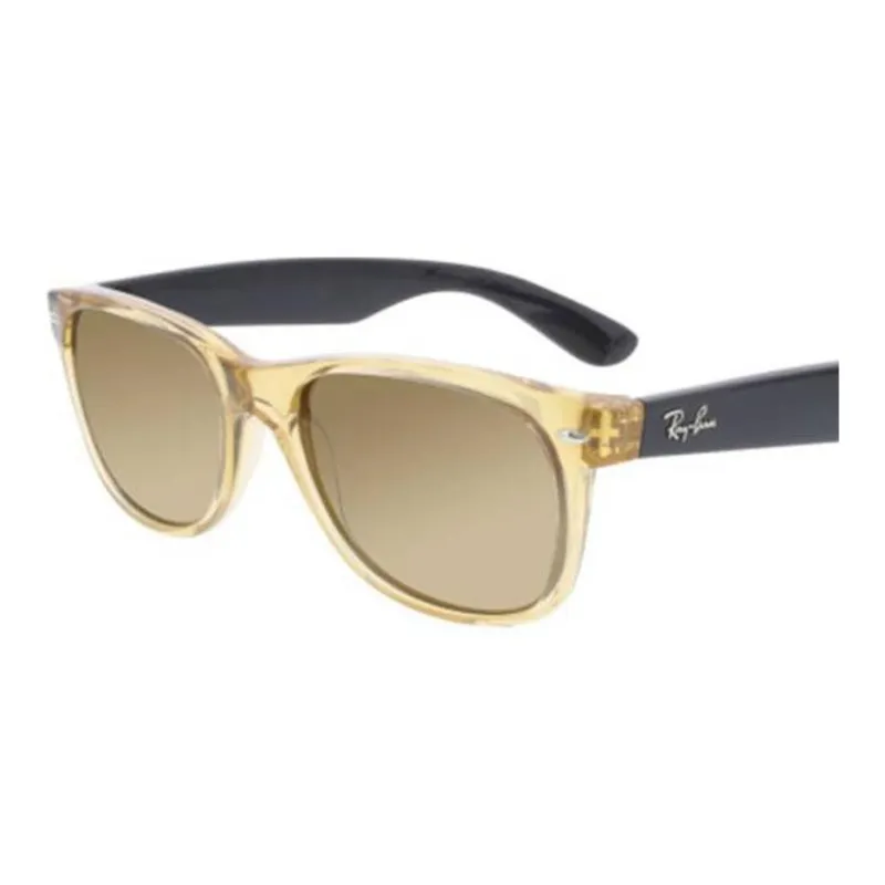 RayBan Plastic Square Sunglasses Men's Gold-2