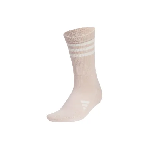 Adidas W 3ST CREW Mid Calf Socks Women's 1 Pack Gray Brown Tan